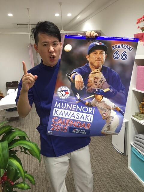川崎選手のカレンダーと久留米エーパシカイロ